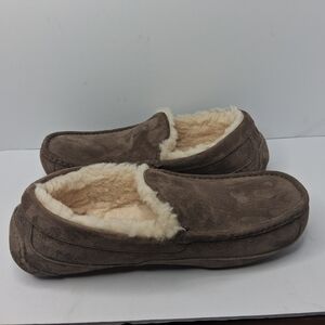 Men's Brown Suede Slippers